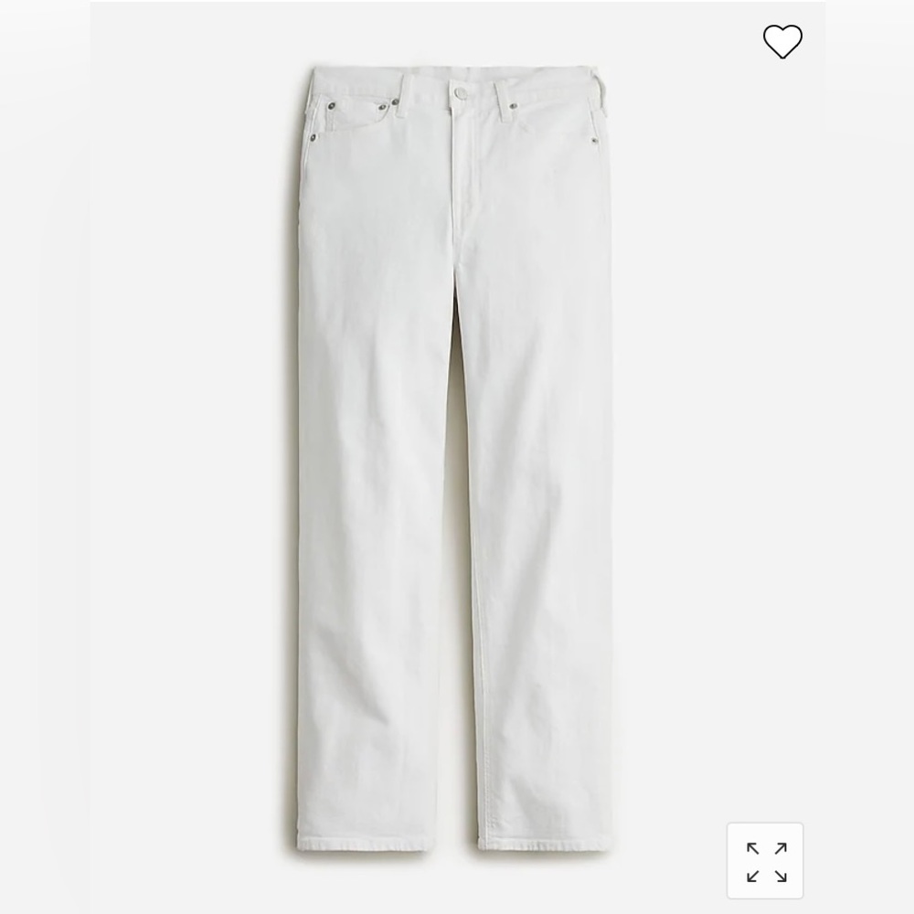 NWT JCrew Classic Straight White Jeans Size 26